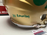 XAVIER WATTS Signed Notre Dame Fighting Irish Full Size Speed Helmet Bronko Nagurski Winner & All American Inscriptions JSA COA