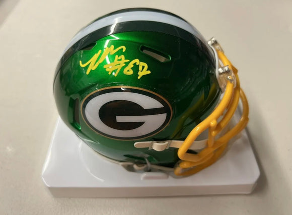 ROMEO DOUBS Signed Green Bay Packers Flash Mini Helmet Beckett COA
