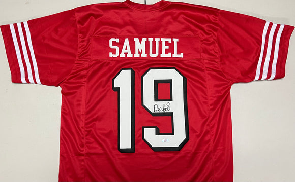 DEEBO SAMUEL Signed San Francisco 49ers Red Football Jersey PSA COA