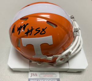 DARNELL WRIGHT Signed Tennessee Volunteers Speed Mini Helmet JSA COA