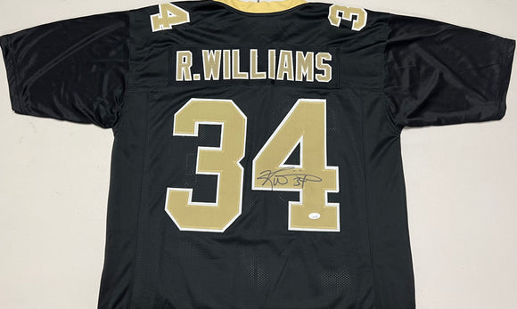 RICKY WILLIAMS Signed New Orleans Saints Black Football Jersey JSA COA