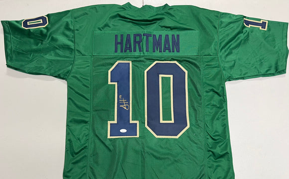 SAM HARTMAN Signed Notre Dame Fighting Irish Green Football Jersey JSA COA