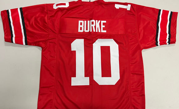 Unsigned - Custom Denzel Burke Ohio State Buckeyes Scarlett Football Jersey