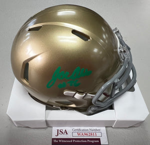 JOE ALT Signed Notre Dame Fighting Irish Speed Mini Helmet JSA COA