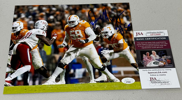 DARNELL WRIGHT Signed 8X10 Photo Tennessee Volunteers JSA COA
