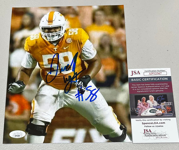 DARNELL WRIGHT Signed 8X10 Photo Tennessee Volunteers JSA COA