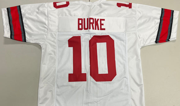 Unsigned - Custom Denzel Burke Ohio State Buckeyes White Football Jersey