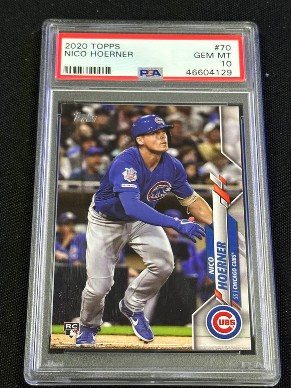 2020 Topps NICO HOERNER Rookie Chicago Cubs PSA 10