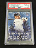 2018 Topps Update GLEYBER TORRES Legends In The Making Rookie Blue Parallel New York Yankees PSA 10