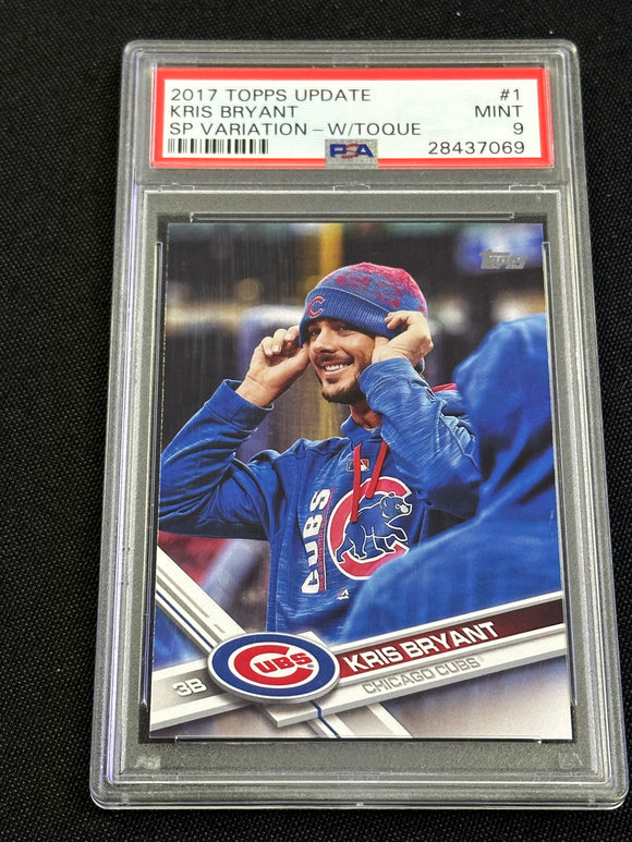 2017 Topps Update KRIS BRYANT SP Photo Variation Chicago Cubs PSA 9