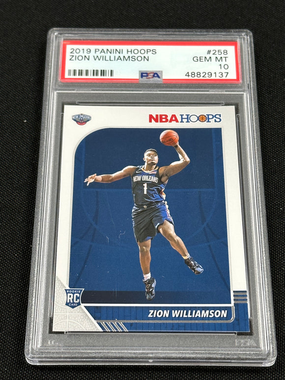 2019 Panini Hoops ZION WILIAMSON Rookie New Orleans Pelicans PSA 10