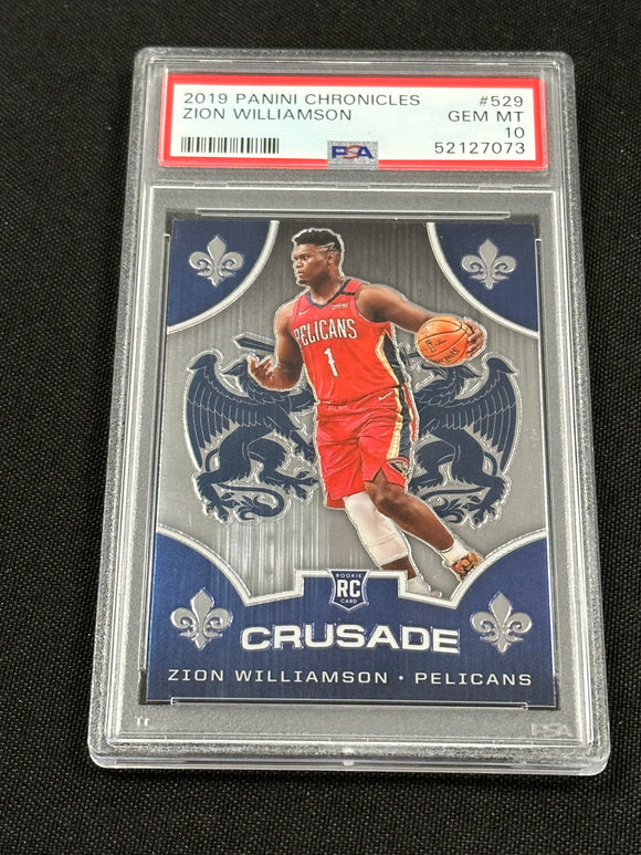 2019 Panini Chronicles ZION WILLIAMSON Crusade Rookie New Orleans Pelicans PSA 10