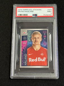 2019 Topps UCL Stickers ERLING HOLLAND Rookie PSA 9