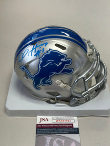CAMERON SUTTON Signed Detroit Lions Speed Mini Helmet JSA COA