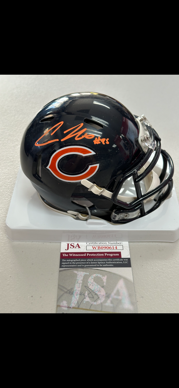 COLE KMET Signed Chicago Bears Speed Mini Helmet JSA COA