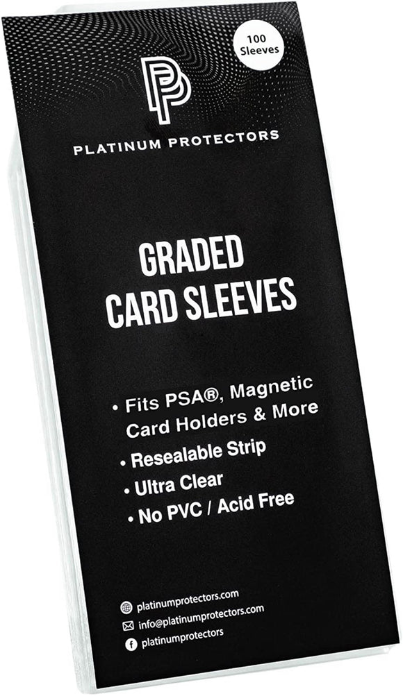 Platinum Protectors Sealed Pack Graded Card Sleeves for PSA Slabs (100 per Pack)