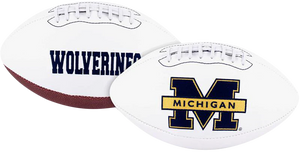 Unsigned - Michigan Wolverines White Panel Football