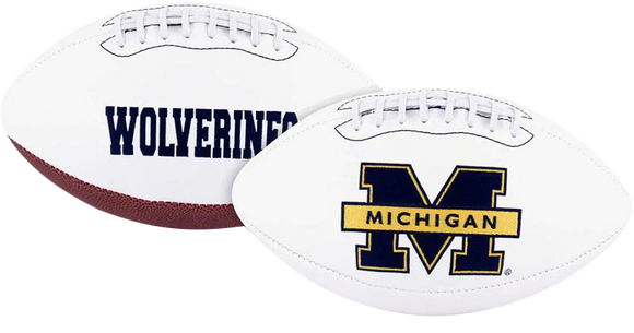 Unsigned - Michigan Wolverines White Panel Football