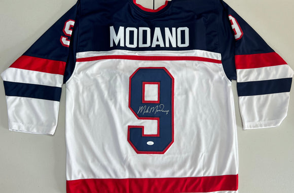MIKE MODANO Signed White Team USA Hockey Jersey JSA COA