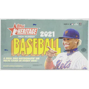2021 Topps Heritage High Number Baseball Hobby Box (1 Autograph or Memorabilia Card per Box)