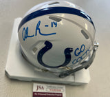 ALEC PIERCE Signed Indianapolis Colts Speed Mini Helmet Go Colts Inscription JSA COA