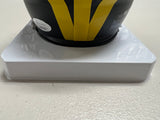 KENNETH GRANT Signed Michigan Wolverines Speed Mini Helmet Go Blue! Inscription JSA COA