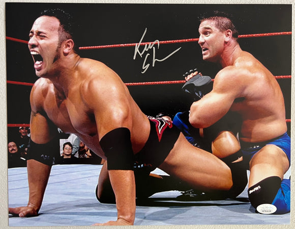 KEN SHAMROCK Signed 11x14 Photo WWE Pro Wrestling JSA COA