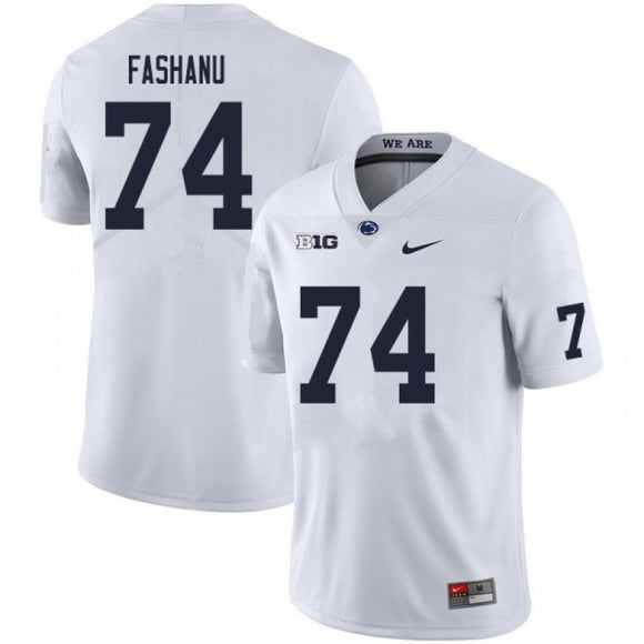 Unsigned - Custom Olu Fashanu Penn State Nittany Lions White Football Jersey