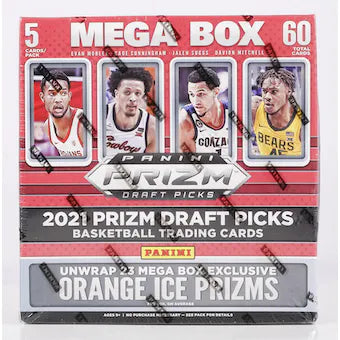 2021/22 Panini Prizm Draft Picks Basketball Mega Box (23 Orange Ice Prizms!)