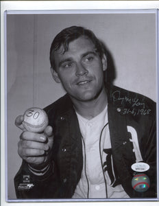 DENNY MCLAIN Autographed 8x10 Photo #4 “31-6, 1968” Detroit Tigers JSA COA