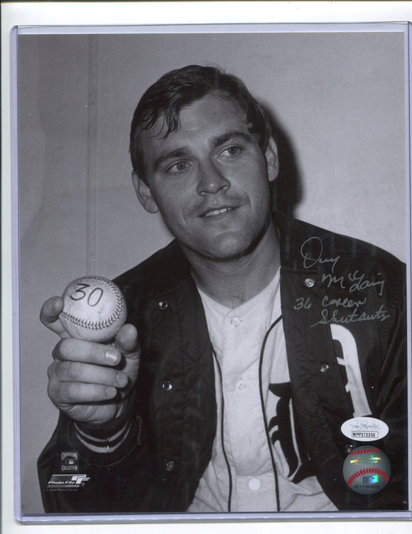 DENNY MCLAIN Autographed 8x10 Photo #7 “36 Career Shutouts” Detroit Tigers JSA COA