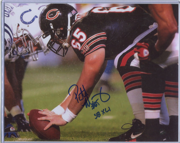 PATRICK MANNELLY Autographed 8x10 Photo “SB XLI” Chicago Bears