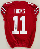 C.J. HICKS Signed Ohio State Buckeyes Red Pro Style  Football Jersey JSA COA