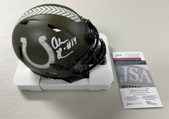 ALEC PIERCE Signed Indianapolis Colts Salute to Service Mini Helmet JSA COA