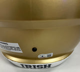 BENJAMIN MORRISON Signed Notre Dame Fighting Irish Full Size Replica Helmet God Country Notre Dame & Go Irish! Inscriptions Beckett COA