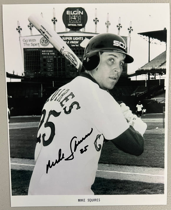 MIKE SQUIRES Signed 8x10 Photo Chicago White Sox