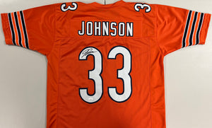 JAYLON JOHNSON Signed Chicago Bears Orange Football Jersey JSA COA