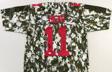 C.J. HICKS Signed Ohio State Buckeyes Limited Edition Camo Football Jersey Support The Troops Inscription JSA COA