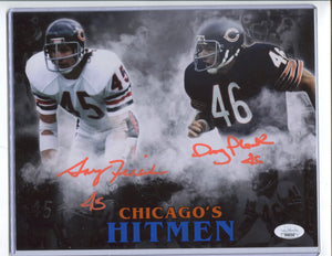 GARY FENICK & DOUG PLANK Dual Autographed 8x10 Chicago’s Hitmen Photo Chicago Bears JSA COA
