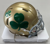 JOE ALT Signed Notre Dame Fighting Irish Shamrock Speed Mini Helmet Beckett COA