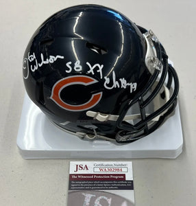 OTIS WILSON Signed Chicago Bears Mini Helmet SB XX Inscription JSA COA