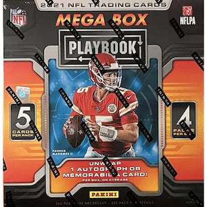 2021 Panini Playbook Football Mega Box (Orange Parallel) (Guaranteed 1 Autograph or Memorabilia Card)