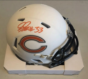 JAYLON JOHNSON Signed Chicago Bears Flat White Mini Helmet JSA COA
