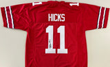 C.J. HICKS Signed Ohio State Buckeyes Red Football Jersey JSA COA
