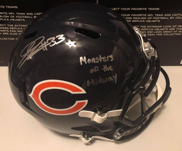 JAYLON JOHNSON Autographed “Monsters of the Midway” Chicago Bears Speed Full Size Helmet JSA COA