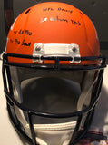 DEVIN HESTER Signed Chicago Bears Orange AMP Replica Full Size Helmet "Full Career Stats" JSA COA