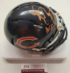 BERNARD BERRIAN Signed Chicago Bears Speed Mini Helmet JSA COA