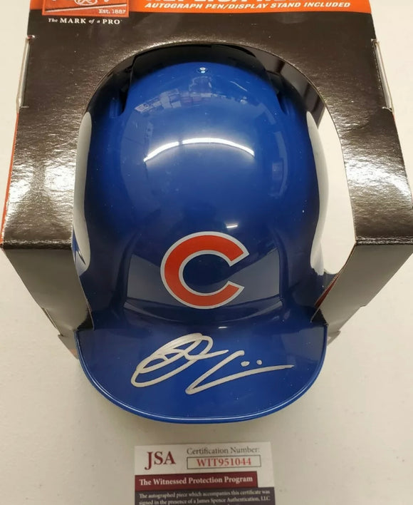OWEN CAISSIE Signed Chicago Cubs Mini Batting Helmet JSA COA