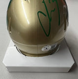 CHRIS ZORICH Signed Notre Dame Irish Shamrock Speed Mini Helmet Beckett COA
