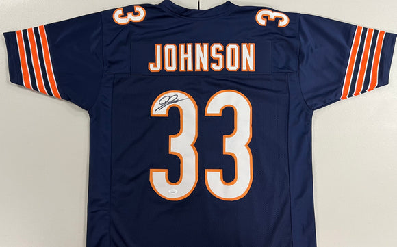 JAYLON JOHNSON Signed Chicago Bears Navy Football Jersey JSA COA